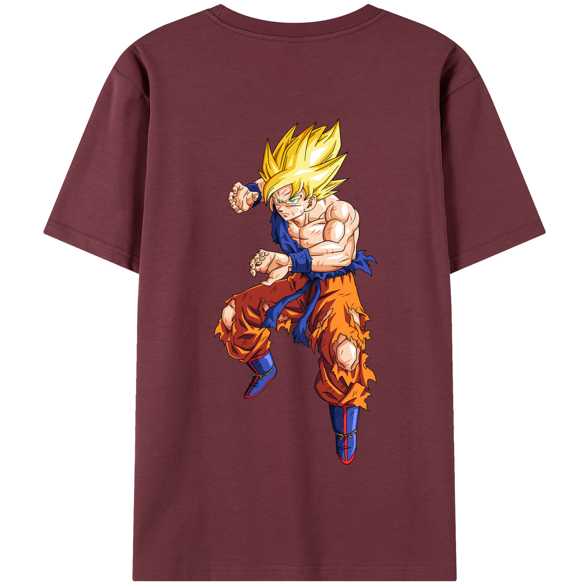 （画像用） ドラゴンボール 孫悟空（そん ごくう）Son Goku カカロット DRAGON BALL Kakarotto 綿100％半袖Tシャツ（背面プリント）